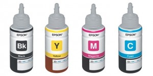 Refis originais Epson utilizados na recarga de tinta da multifuncional